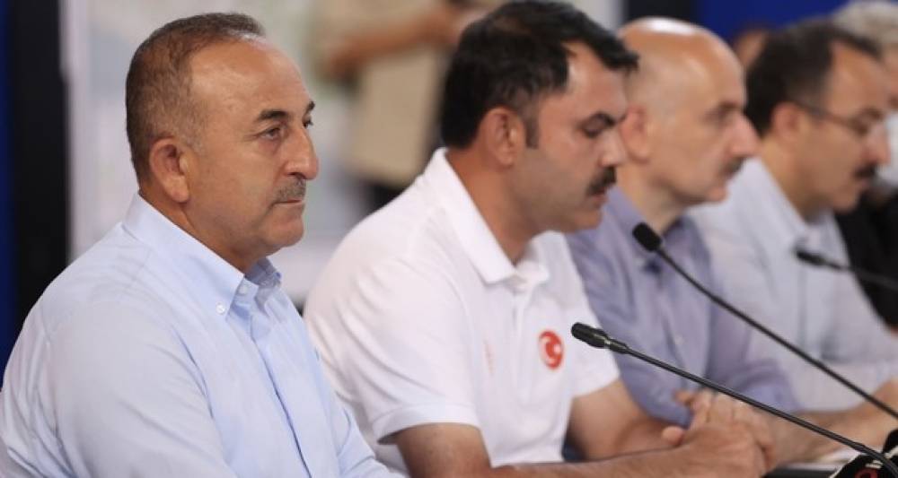 Fire statement from Minister Çavuşoğlu